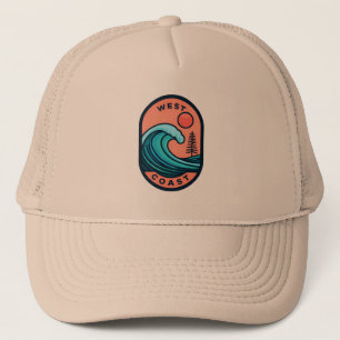 West Coast Adventure Trucker Hat – Retro Surf Pet