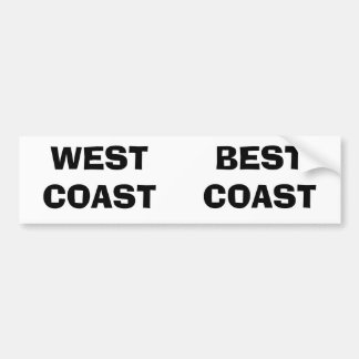 WEST COAST, BESTE KOAST BUMPERSTICKER