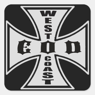 West Coast EOD Sticker (zwart)