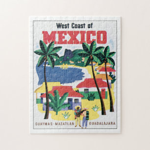 West Coast of Mexico Vintage Travel Poster Artwork Legpuzzel
