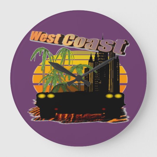 West Coast Round Wall klok (Voorkant)