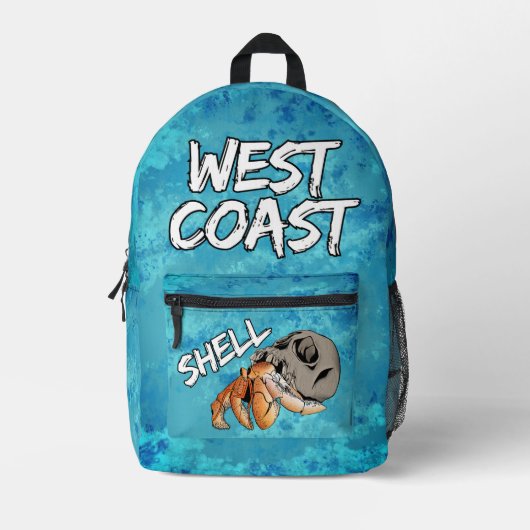 West Coast Shell rugzak - Coral Blue (Voorkant)