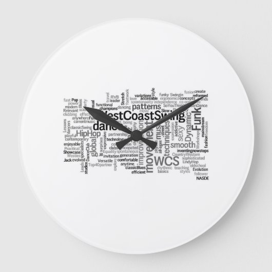 West Coast Swing Clock Grote Klok (Voorkant)