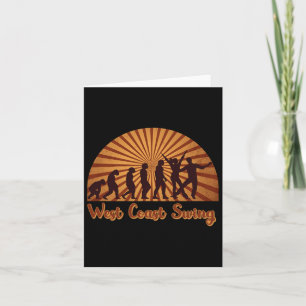 West Coast Swing Dance Party Design voor dansers Kaart