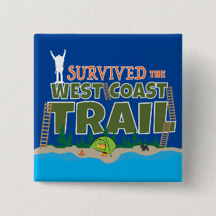 West Coast Trail, ik heb het westkust spoor overle Vierkante Button 5,1 Cm
