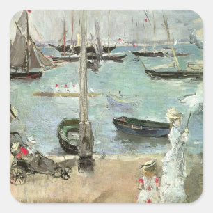 West Cowes, eiland Wight van Berthe Morisot Vierkante Sticker