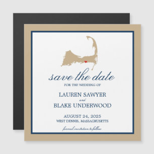 West Dennis Cape Cod Wedding Save the Date Magnetische Uitnodiging