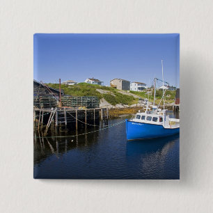 West Dover, Nova Scotia, Canada. Vierkante Button 5,1 Cm
