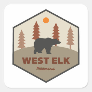 West Elk Wilderness Colorado Beer Vierkante Sticker