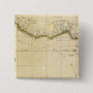 West- en Centraal-Afrika Vierkante Button 5,1 Cm