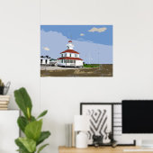 West End Lighthouse Waterverf Poster (Thuiskantoor)