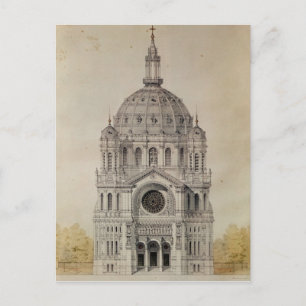 West-facade van de kerk van St. Augustin Briefkaart