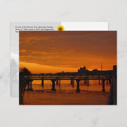 West Harlem Piers, NYC - Carte postale H (Devant / Derrière)