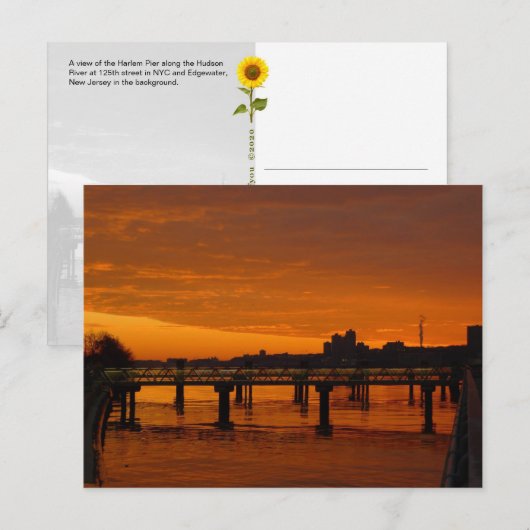 West Harlem Piers, NYC - H briefkaart (Voorkant / Achterkant)