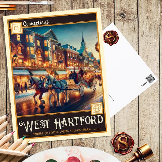 West Hartford, Connecticut |  BRIEFKAART