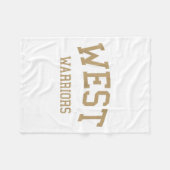 West High School heeft Torrance Ca Retro Sports Fleece Deken (Voorkant (Horizontaal))