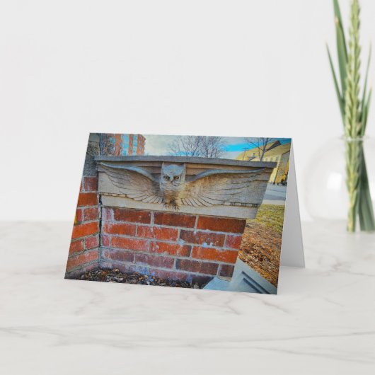 "West High School Owl" Carte de Remerciement (Devant)