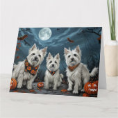 West Highland Halloween Spooky Kaart (Voorkant)