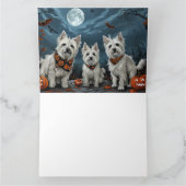 West Highland Halloween Spooky Kaart (Binnen)