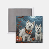 West Highland Halloween Spooky Magneet (Voorkant / Achterkant)