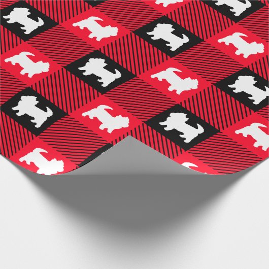 West Highland Terrier Buffalo Pset Westies Wrappi Cadeaupapier (Hoek)