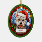 West Highland Terrier Ceramic Circle Ornement (Droite)