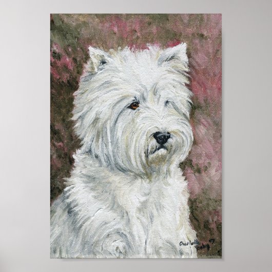 "West Highland Terrier" — Dog Art Canvas — Afdruk Poster (Voorkant)