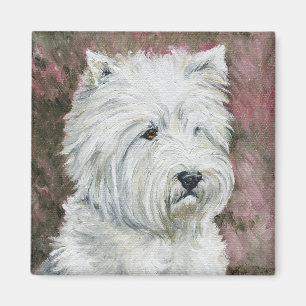 "West Highland Terrier" Dog Art Magnet Magneet