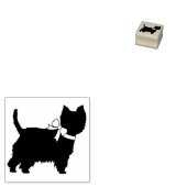 West Highland Terrier Dog Puppy Westie Rubberstempel (Gestempeld)