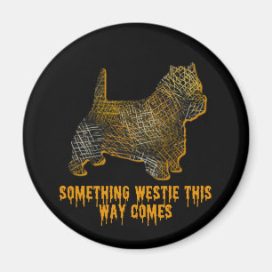 West Highland Terrier Dog Silhouette Fun Halloween Magneet