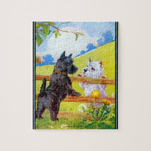 West Highland Terrier en Schotse Terrier Legpuzzel
