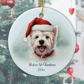 West Highland Terrier gepersonaliseerde eerste ker Keramisch Ornament