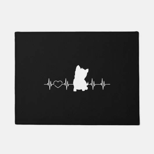 West Highland Terrier hartslag Deurmat (Voorkant)