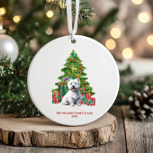 West Highland Terrier hond gepersonaliseerde kerst Keramisch Ornament