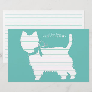 West Highland Terrier Hond Puppy Westie Briefpapier
