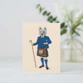 West Highland Terrier in Kilt 2 Briefkaart (Staand voorkant)
