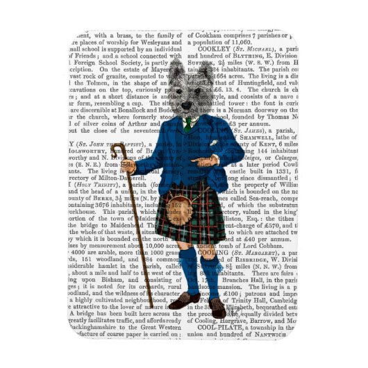 West Highland Terrier in Kilt 3 Magneet (Verticaal)
