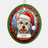 West Highland Terrier keramische cirkel Ornament (Links)