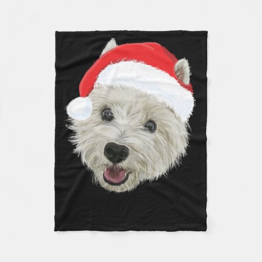 West Highland Terrier Kerstkerstkerstkerstkerstker Fleece Deken (Voorkant)