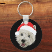 West Highland Terrier Kerstkerstkerstkerstkerstker Sleutelhanger (Voorkant)