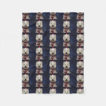 West Highland Terrier Kerstmis Blanket