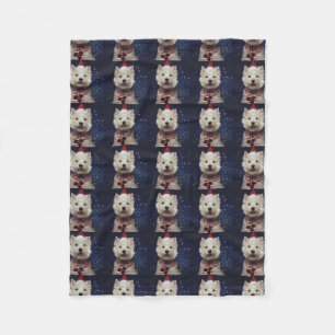 West Highland Terrier Kerstmis Blanket Fleece Deken