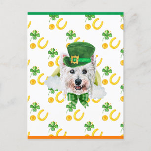 West Highland Terrier Klaver St. Patrick's Day Feestdagenkaart