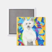 West Highland Terrier Magnet Magneet (Voorkant / Achterkant)