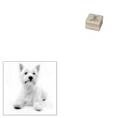 West Highland Terrier Rubberstempel (Gestempeld)
