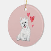 West Highland Terrier  Westie Keramisch Ornament (Links)