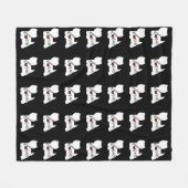 West Highland Terrier (Westie) Love Fleece Deken (Voorkant (Horizontaal))