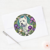 West Highland Terrier Westie Ronde Sticker (Envelop)
