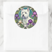 West Highland Terrier Westie Ronde Sticker (Tas)