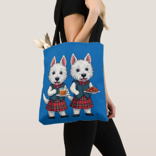West Highland Terriers Burns Night Met Dram Draagtas
